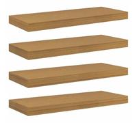 HETFTJN Set 4 Mensole da Parete Fluttuanti Beige 60x23x3,8 cm