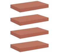 HETFTJN Set 4 Mensole da Parete Rettangolari Rosso 40x23,5x3,8 cm