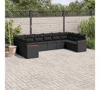 HETFTJN Set di 10 mobili da giardino, 62 x 62 x 69 cm, in polyrattan, con spazio portaoggetti e cuscini rimovibili, design moderno, per balcone, terrazza e giardino
