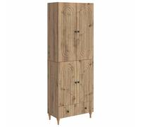 HETFTJN Set di 2 Armadi Credenza e Mobile Pensile in Legno Ingegnerizzato | Soluzione salvaspazio modulare con ripiani e cassetti per il soggiorno o home office.