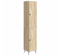 HETFTJN Set di 2 armadi in rovere Sonoma, armadio multiuso e pensile in legno, set di mobili modulari con 4 ripiani e 2 ante per soggiorno, casa ufficio e corridoio, molto spazio