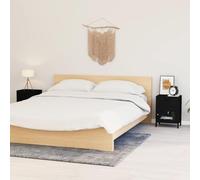 HETFTJN Set di 2 comodini, nero, 40 x 30 x 54,5 cm, moderna credenza in acciaio, per camera da letto, tavolino con cuscinetto a sfera a 3 scomparti, per Living Room Bedroom Corridor