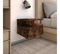 HETFTJN Set di 2 comodini sospesi, 40 x 31 x 27 cm, in legno con cassetto e scomparti aperti, design moderno per camera da letto, piccoli spazi