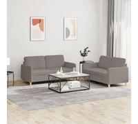 HETFTJN Set di 2 divani color tortora 2 posti 2 posti moderno con cuscini 138 × 77 × 80 cm tessuto traspirante struttura in metallo compensato robusto piccolo divano per soggiorno camera da letto