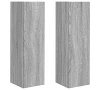 HETFTJN Set di 2 mobili da parete per TV sospesi, mobile sospeso, in legno, moderno scaffale da parete con ante per il soggiorno, colore grigio sonoma, 30 x 31 x 100 cm