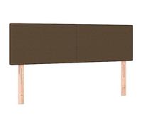HETFTJN Set di 2 testate, colore marrone scuro, 144 x 5 x 78/88 cm, altezza regolabile, moderno pannello imbottito in legno di larice e tessuto traspirante, per camera da letto, soggiorno, camera dei