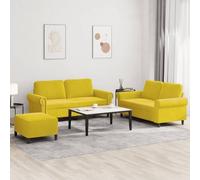 HETFTJN Set di 3 divani in velluto giallo, 70 x 55 x 41 cm, con 2 divani a 2 posti, larghezza 120/140 cm, design moderno, comodo e robusto, per soggiorno, balcone, camera dei ragazzi e piccoli spazi