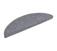 HETFTJN Set di 30 tappetini autoadesivi per gradini, 56 x 17 x 3 cm, tappetini per gradini semicircolari, grigio chiaro, antiscivolo, in tessuto non tessuto agugliato, riducono il rumore e resistenti