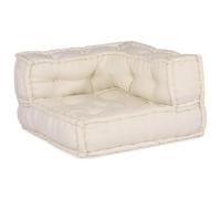 HETFTJN Set di 4 divani componibili in tessuto crema, moderno set di divani ad angolo con 3 moduli centrali e 1 elemento angolare, divano modulare flessibile per soggiorno ed esterni, 210 x 140 x 56