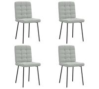 HETFTJN Set di 4 sedie da sala da pranzo, grigio chiaro, in velluto, 45 x 54 x 83 cm, design moderno e comodo, con struttura in legno, per sala da pranzo, cucina, soggiorno