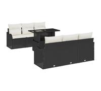 HETFTJN Set di 7 divani da giardino in rattan sintetico, resistente alle intemperie, altezza regolabile, 100 x 55 cm, per balcone, terrazza, piccole superfici