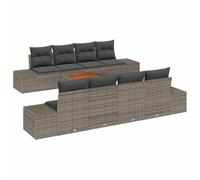 HETFTJN Set di 9 divani da giardino in rattan sintetico, modulare, 55 x 55 x 37 cm, materiale robusto per uso esterno per terrazze, balcone e giardino