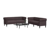 HETFTJN Set di divani a 2 posti + 3 posti, in tessuto marrone scuro, design moderno, robusto e durevole, con 110 kg per posto, soggiorno, camera dei ragazzi, corridoio piccolo