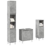 HETFTJN Set di mobili da bagno, 58 x 33 x 60 cm, in legno con barriere, 190 cm e 100 cm, design moderno e robusto spazio per il bagno degli ospiti