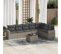HETFTJN Set di mobili da giardino modulare, 293 x 193 cm, per balcone, terrazza, giardino, con piano in vetro, portata 110 kg