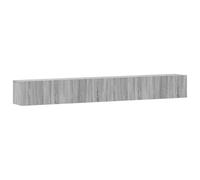 HETFTJN Set Mobile Porta TV Sospeso 3 Pezzi Grigio Sonoma 80x30x30 cm | Tre mobili pensili salvaspazio per il soggiorno, ideali per riordinare console e decoder senza ingombrare il pavimento.