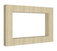 HETFTJN Set Mobile TV Sospeso 8 Pz Rovere Sonoma in Legno Multistrato | Ideale per ottimizzare lo spazio nel soggiorno, questo set da parete offre scomparti per DVD, libri e accessori.