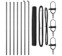 HETFTJN Set Recinzione da Giardino Grigio Rete 10x1m con Pali in Acciaio