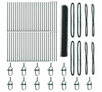 HETFTJN Set Recinzione da Giardino in Rete Verde 100x1,2 m con Pali e Basi