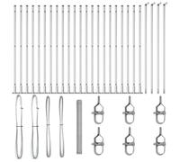 HETFTJN Set Recinzione Esagonale con Pali e Basi 50x1,5 m Argento | Ideale per delimitare giardino e terrazza, questo sistema in acciaio zincato offre stabilità e sicurezza all'aperto.