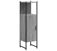 HETFTJN Sonoma - Lavabo da bagno, 33 x 33 x 120,5 cm, in materiale derivato da legno e acciaio, design salvaspazio, robusto, per piccoli bagni, servizi igienici e