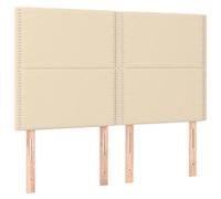 HETFTJN Spalliera Letto Testiere Per Letto Matrimoniale Testiera Letto Una Piazza E Mezza Testiera - Testiere 4 pz Crema 72x5x78/88 cm in Tessuto per Salone Camera Degli Ospiti Dormitorio Soggiorno