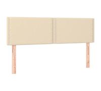 HETFTJN Spalliera Letto Testiere Per Letto Matrimoniale Testiera Letto Una Piazza E Mezza Testiera - Testiere 2 pz Crema 72x5x78/88 cm in Tessuto per Salone Camera Degli Ospiti Dormitorio Soggiorno