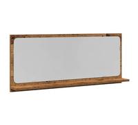 HETFTJN Specchio da parete con ripiano in legno antico 90 x 10,5 x 37 cm, materiale in legno, design moderno, salvaspazio, durevole, per bagno, corridoio e WC degli ospiti
