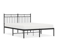 HETFTJN Struttura letto 140 x 190 cm, in metallo, robusto letto singolo con testiera, rete a doghe e spazio sotto il letto, design senza tempo per camera dei ragazzi, camera degli ospiti e camera da