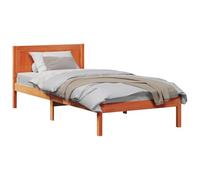 HETFTJN Struttura letto 90 x 200 cm in legno massello marrone moderno design robusto base a doghe per camera da letto dei ragazzi camera degli ospiti