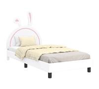 HETFTJN Struttura per lettino da bambino, colore bianco, 80 x 200 cm, in legno PU, a doghe, per camera da letto, camera degli ospiti