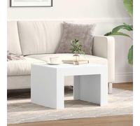 HETFTJN Tavolino da Salotto Bianco in Truciolato 50x50x35 cm, Mobile Basso Piccolo con Piano Robusto per Soggiorno e Divano