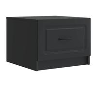 HETFTJN Tavolino da Salotto Nero in Legno Ingegnerizzato 49x50x37 cm | Mobiletto vintage compatto per soggiorno con cassetto salvaspazio. Ideale come piano d'appoggio accanto al divano.