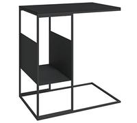 HETFTJN Tavolino Design Tavolini Da Salotto Moderni Design Tavolo Basso Da Salotto Tavolini Da Divano - Tavolino Nero 55x36x59,5 cm Legno Multistrato per Soggiorno Sala Studio Camera Da Letto Salotto