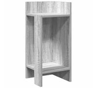 HETFTJN Tavolino Laterale Divano Grigio Sonoma 25,5x27x60 cm | Mobiletto stretto salvaspazio con 2 ripiani aperti per soggiorno e camera da letto, versatile e facile da pulire.