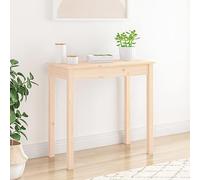 HETFTJN Tavolo consolle 80 x 40 x 75 cm, in legno di pino massiccio, design moderno, robusto e durevole, per soggiorno, corridoio, camera da letto, tavolino da giardino, per esterni