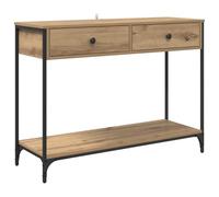 HETFTJN Tavolo Consolle Industriale 2 Cassetti 100x34,5x75 cm