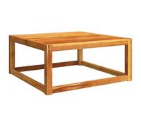 HETFTJN Tavolo da giardino in legno di acacia, 65 x 65 x 29 cm, con doghe a doghe, resistente alle intemperie, design moderno, per balcone, terrazza e piccoli giardini