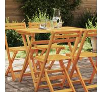 HETFTJN Tavolo da Giardino Pieghevole Rettangolare in Legno Massello di Acacia 100x55x75 cm Marrone Design Moderno Salvaspazio per Esterno, Balcone, Giardino e Campeggio