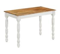 HETFTJN Tavolo da pranzo in legno di mango, 110 x 60 x 76 cm, design moderno, robusto e durevole, per piccola cucina, balcone, sala da pranzo e ufficio domestico