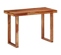 HETFTJN Tavolo da Pranzo in Legno Massello di Acacia Naturale 110x50x76 cm Tavolo Cucina Salvaspazio per Sala da Pranzo Cucina e Balcone