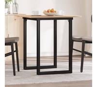 HETFTJN Tavolo da Pranzo in Legno Massello di Pino con Telaio in Acciaio, 70x70x75 cm, Tavolo Cucina Salvaspazio per Interni