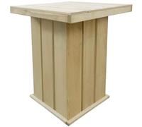 HETFTJN Tavolo da terra 75 x 75 x 110 cm, in pino impregnato, resistente alle intemperie, piccolo design senza tempo, robusto tavolo da giardino per terrazze, balcone, cucina all'aperto