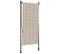 HETFTJN Tenda avvolgibile per esterni, 100 x 270 cm, tenda verticale per balcone e terrazza, protezione solare con manovella, barre di supporto regolabili in altezza 225-275 cm, telaio in acciaio
