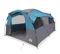 HETFTJN Tenda da Campeggio Familiare a Tunnel 6 Posti con 2 Camere, Blu