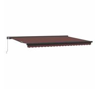 HETFTJN Tenda da Sole Retrattile Manuale 500x300 cm Marrone per Esterno