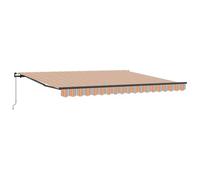 HETFTJN Tenda da sole retrattile multicolore, 400 x 300 cm, in poliestere resistente ai raggi UV e robusto albero in acciaio, design moderno con manovella per balcone, terrazza, giardino e sala da
