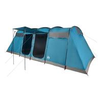 HETFTJN Tenda Familiare a Tunnel 10 Persone da Campeggio 4 Camere Blu