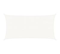 HETFTJN Tenda parasole rettangolare 2,5 x 5 m, protezione solare per giardino, terrazza, balcone, in HDPE traspirante, circa il 90% di protezione UV, bianco, permeabile al vento e all'acqua, con corde