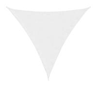 HETFTJN Tenda parasole triangolare, 6 x 6 x 6 m, colore bianco, in tessuto Oxford, per giardino, terrazza e balcone, ombreggiante, protezione dagli sguardi indiscreti, con elementi di fissaggio in